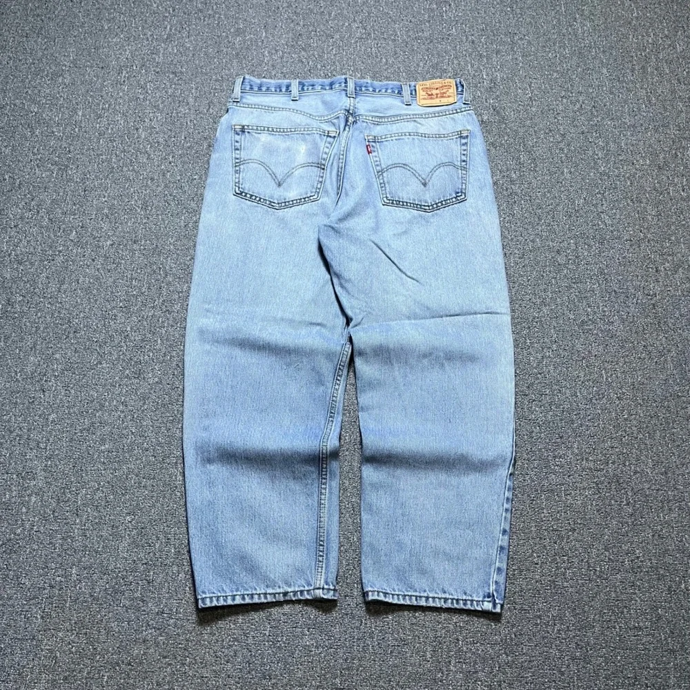 Levi's Relaxed Fit Jeans 38x30 Light  Blue Denim Distressed Straight‎ 90CCCAN1
